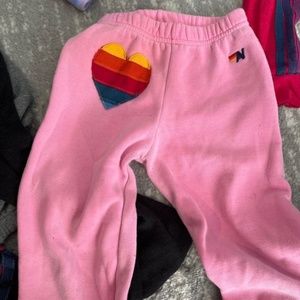 AVIATOR NATION  KIDS(SIZE 10) SWEATPANTS -PINK